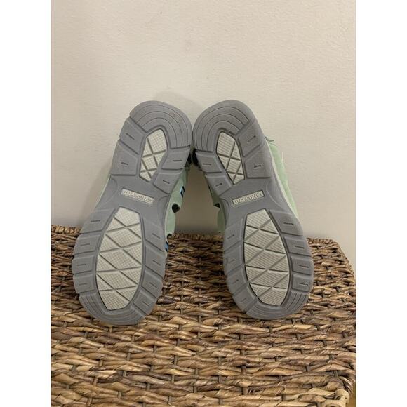 Lands' End Hiking Walking Sandals Closed Toe Adjustable Strap Green Blue 10D - Picture 5 of 9